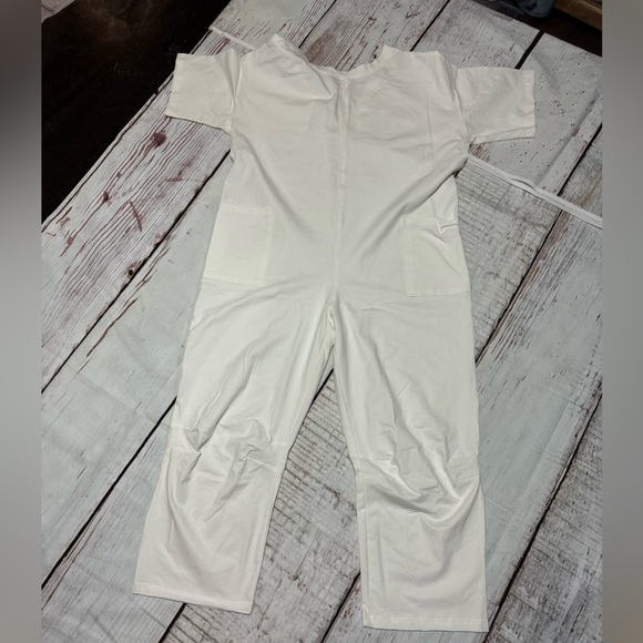 HOTSHOT TEE ONESIE Oversized Slouchy Fit Woman’s Jumpsuit in White Large NWT - Picture 3 of 14